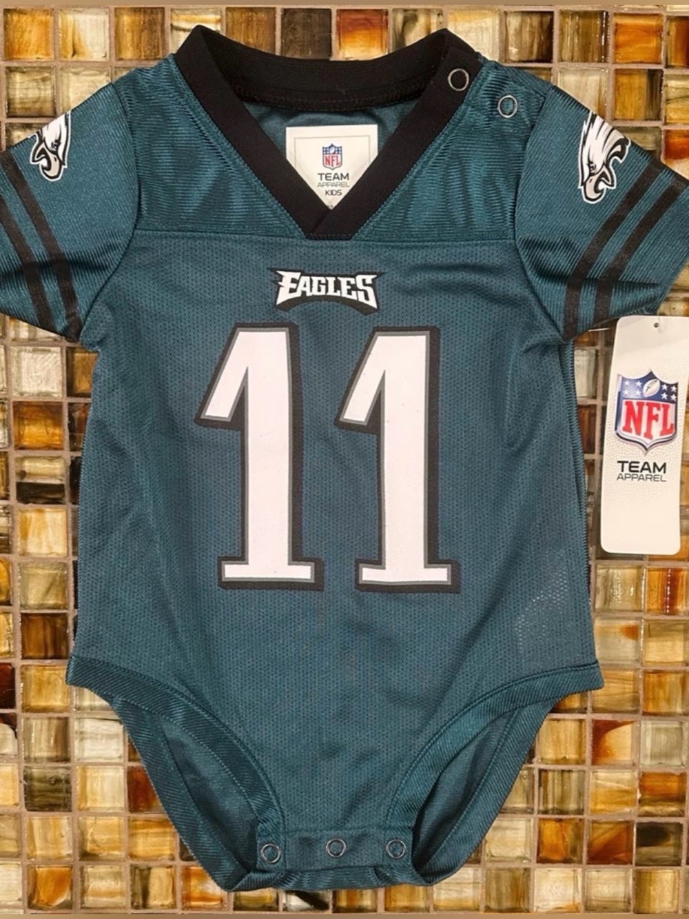 NWT Philadelphia Eagles Carson Wentz Baby/Infant Jersey Bodysuit~12M~NFL
